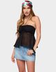 EDIKTED Sheer Chiffon Babydoll Halter Top image number 2