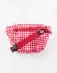 DICKIES Canvas Checkered Red & White Fanny Pack image number 3