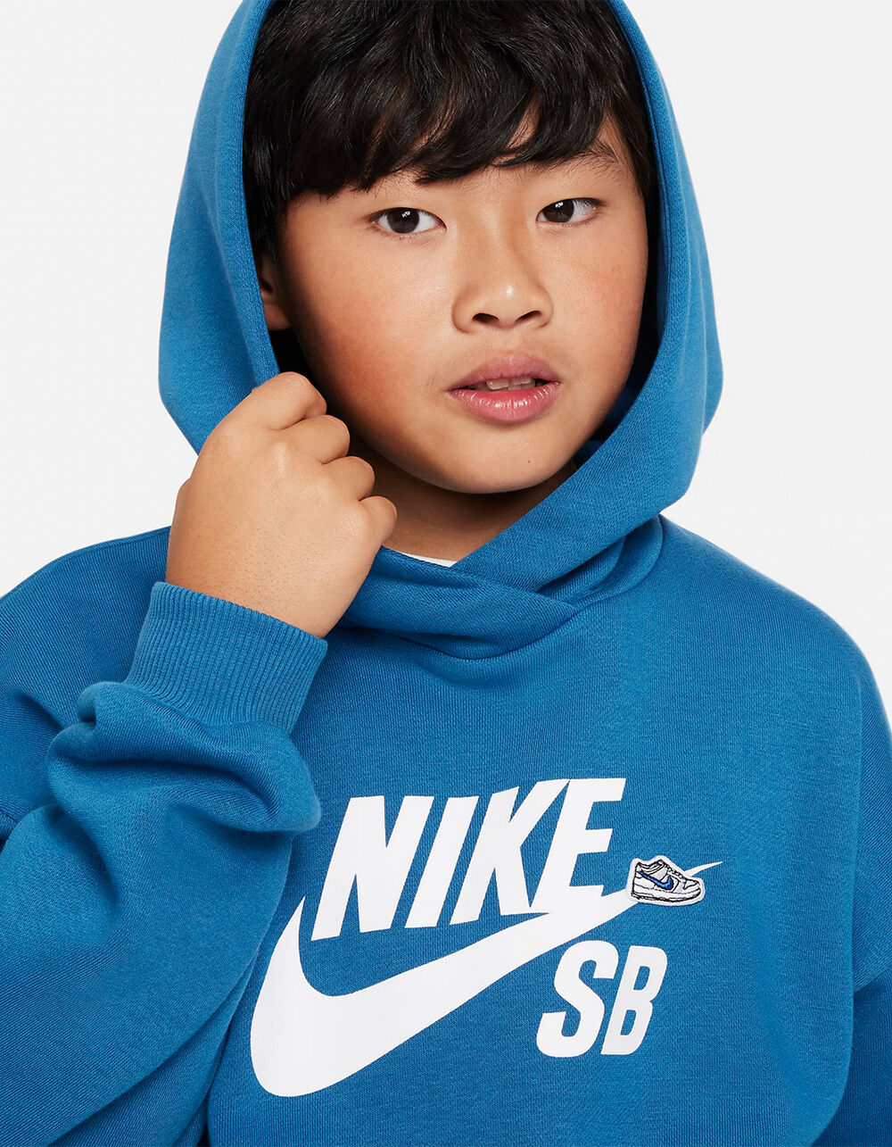 NIKE SB Icon Fleece Boys Pullover Hoodie - BLUE | Tillys
