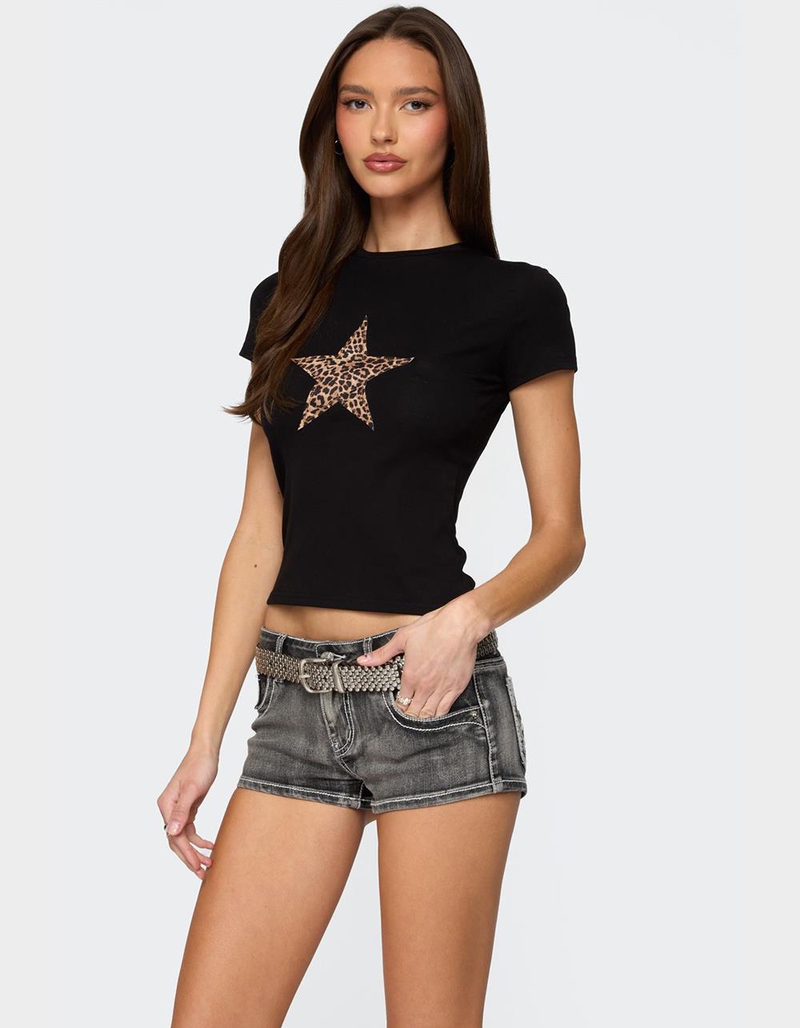 EDIKTED Narla Leopard Star Tee image number 2