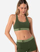 ETHIKA Army Green Sports Bra image number 1