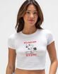 PEANUTS It's You Snoopy Womens Baby Tee image number 1