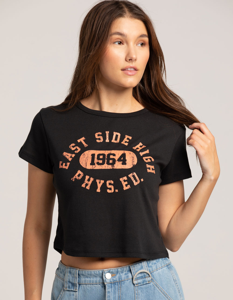 GIRL DANGEROUS Phys. Ed. Womens Baby Tee BLACK Tillys