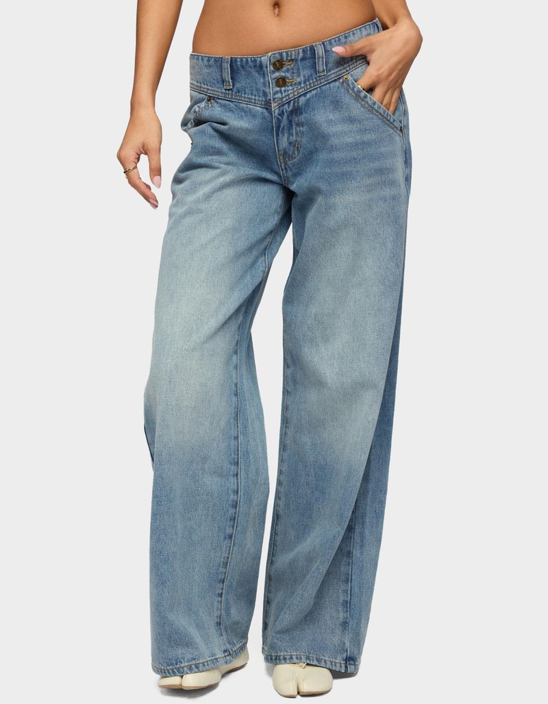 EDIKTED Meredith Low Rise Wide Leg Jeans image number 0