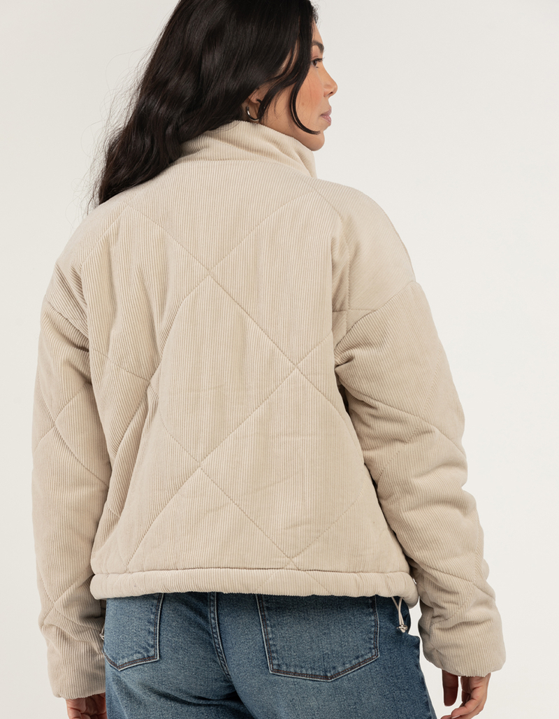 RSQ Womens Diamond Corduroy Puffer Jacket image number 6