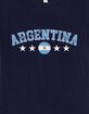 ARGENTINA Flag Soccer Womens Baby Tee image number 3