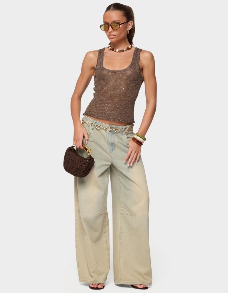 EDIKTED Eleora Sequin Knit Tank Top image number 4