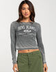 BDG Urban Outfitters Logo Burnout Womens Crop Long Sleeve Tee image number 1
