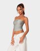 EDIKTED Maxeen Shiny Gathered Tube Top image number 4