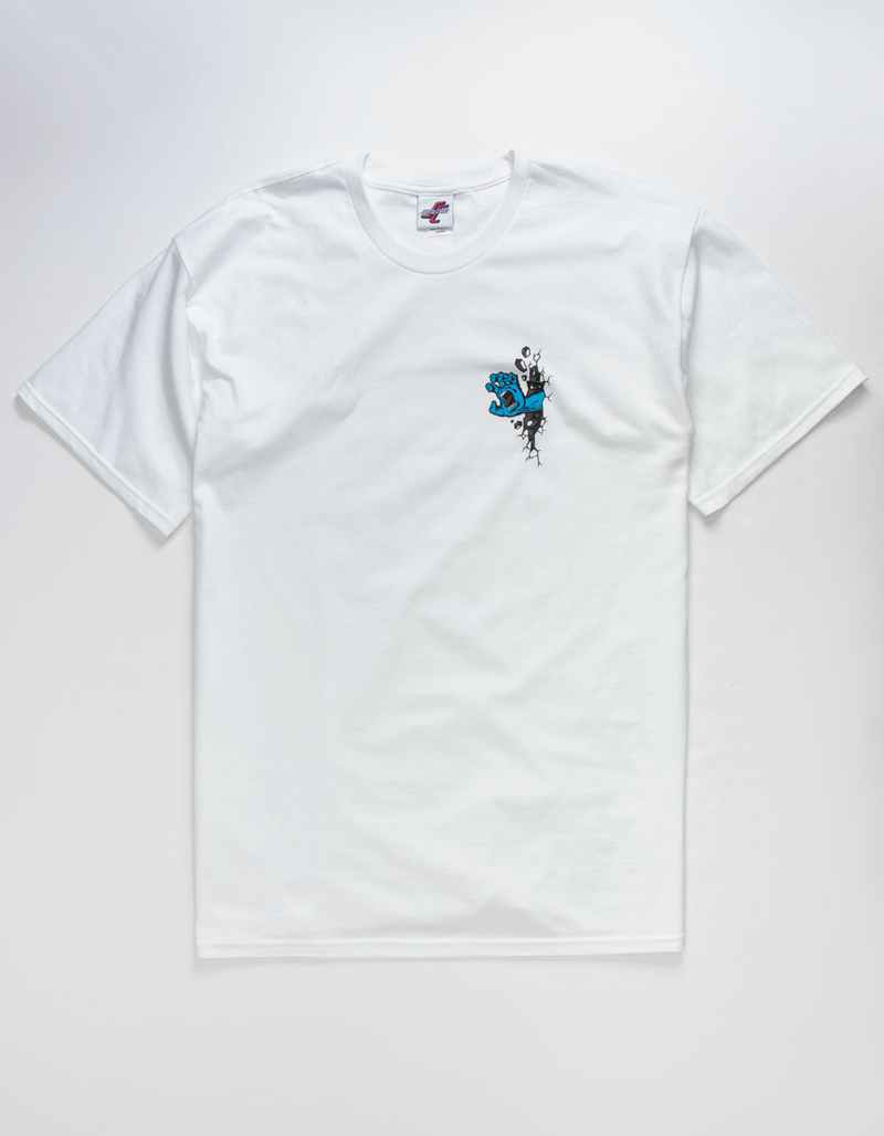 SANTA CRUZ Wall Hand White Mens T-Shirt image number 0