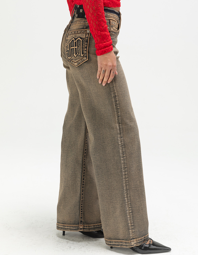 MISS ME Womens High Rise Wide Leg Jeans image number 3