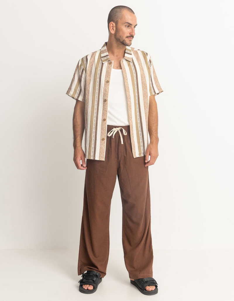 RHYTHM Paisley Stripe Mens Button Up Shirt image number 4