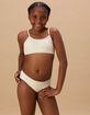 FULL TILT Textured Girls Bralette Bikini Set image number 4