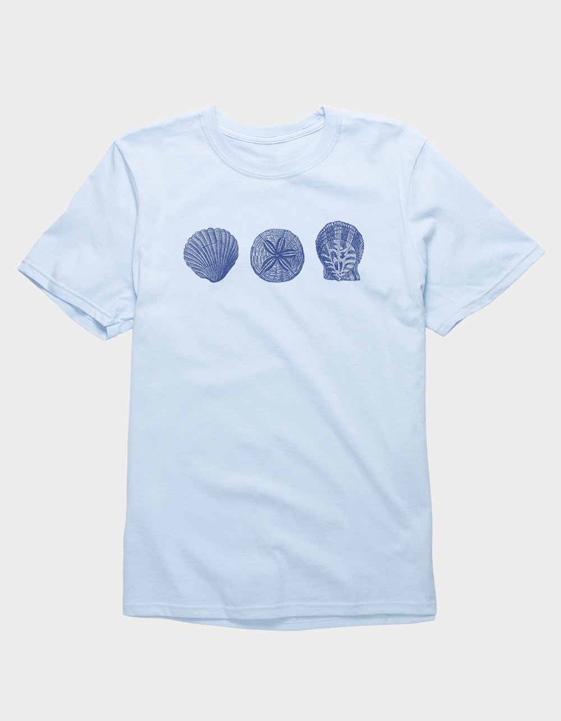 SHELL Blue Beach Seashells Unisex Tee image number 0