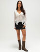 FULL TILT Hanky Lace Womens Top image number 2
