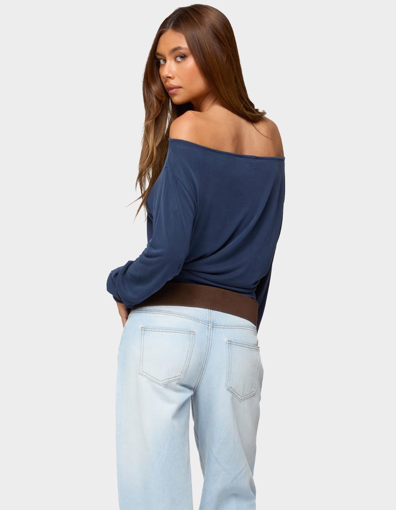 EDIKTED Nannie Off Shoulder Oversized Top image number 2