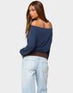 EDIKTED Nannie Off Shoulder Oversized Top image number 3