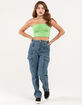 DESTINED Cinched Neck Womens Halter Top image number 4