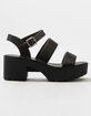 SODA Lug Sole Ankle Strap Womens Platform Sandals image number 2