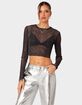 EDIKTED Marly Sheer Shimmer Sequin Top image number 1