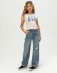 RSQ Girls High Rise Destructed Wide Leg Jeans image number 1