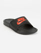 NIKE Benassi JDI Mens Black & Red Slide Sandals image number 1