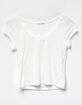 HEART & HIPS Bow Detailing Scoop Neck Womens Tee image number 2