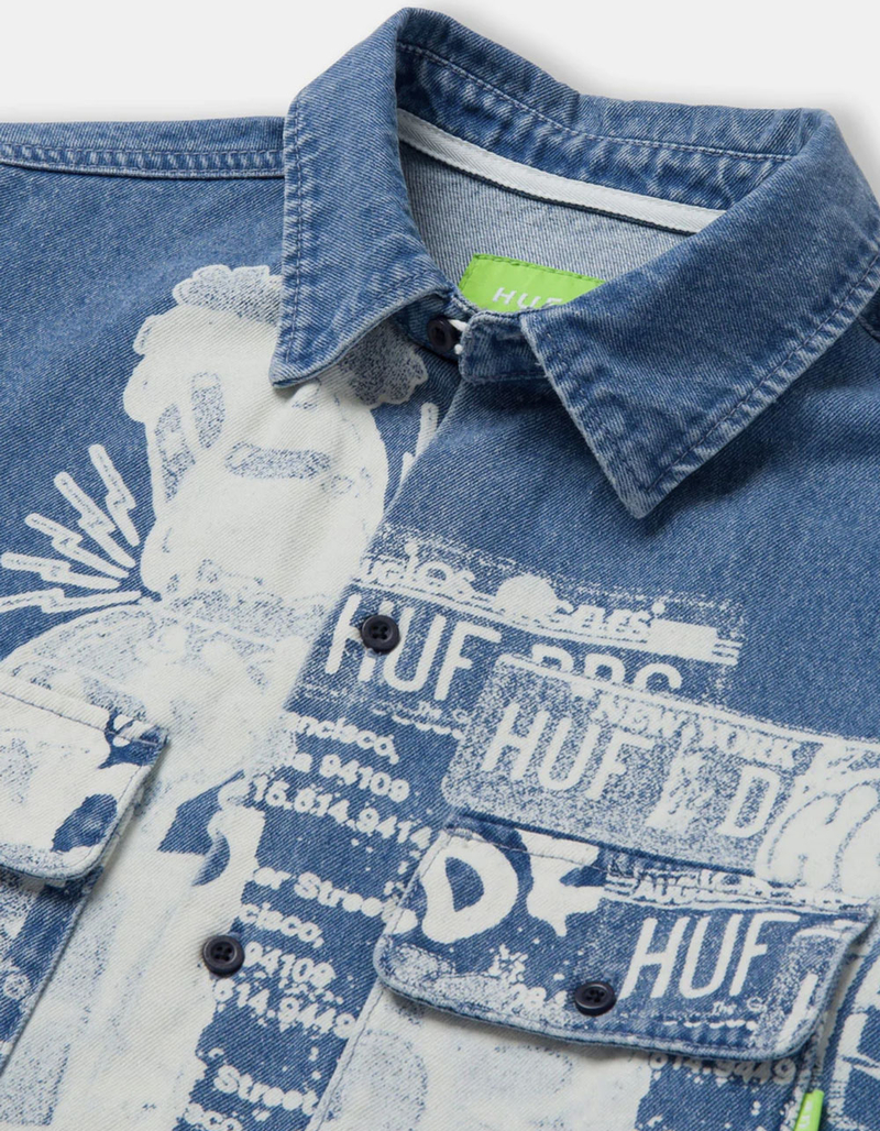 HUF Twenty Denim Mens Shirt Jacket image number 5