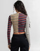 FULL TILT Womens Mixed Stripe Tee image number 3