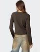 EDIKTED Distressed Ribbed Knit Sweater image number 2