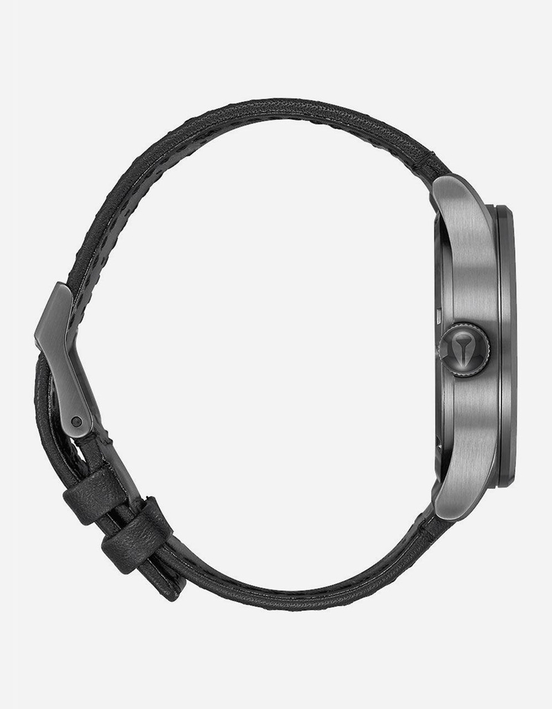 NIXON Sentry Leather Gunmetal Watch image number 1