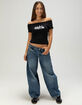 FULL TILT New York City Womens Off The Shoulder Tee image number 2