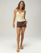 RSQ Womens Ultra Low Rise Poplin Micro Shorts image number 5