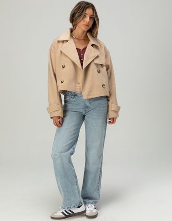 RSQ Womens Trench Coat Alternative Image