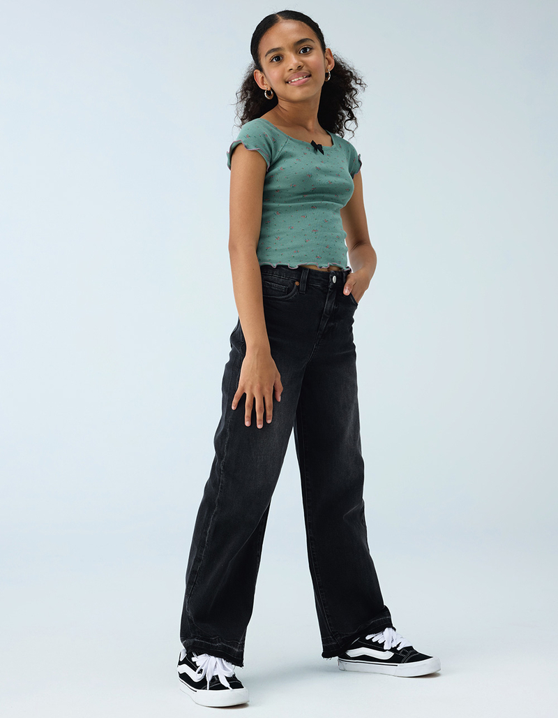 BLANK NYC Jet Setting Girls Wide Leg Jeans image number 4