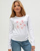 FULL TILT Floral Beaded Girls Long Sleeve Baby Tee image number 1