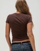 BOZZOLO Womens Long Baby Tee  image number 4