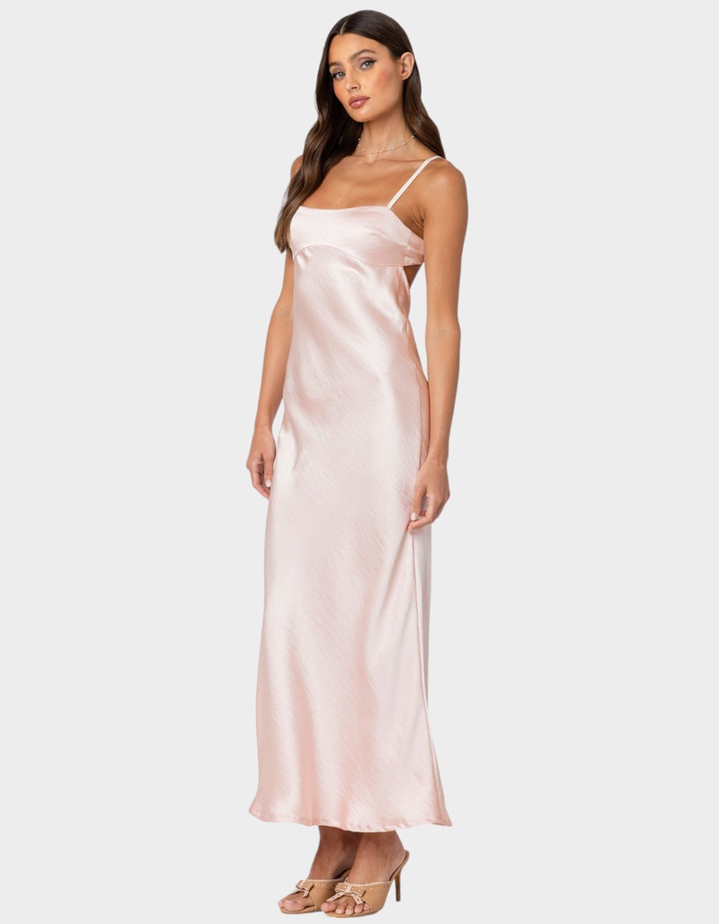 EDIKTED Vienna Open Back Satin Maxi Dress image number 2