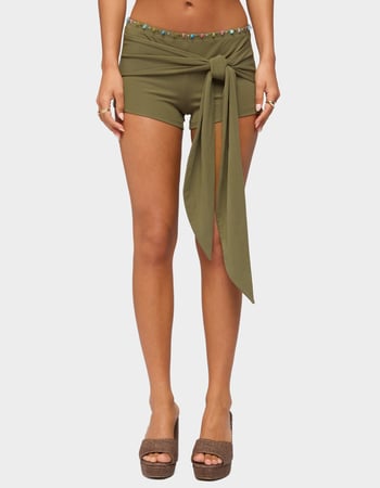 EDIKTED Monroah Bead Low Rise Shorts Primary Image