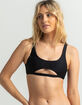 DAMSEL Crosshatched Cutout Bralette Bikini Top image number 1