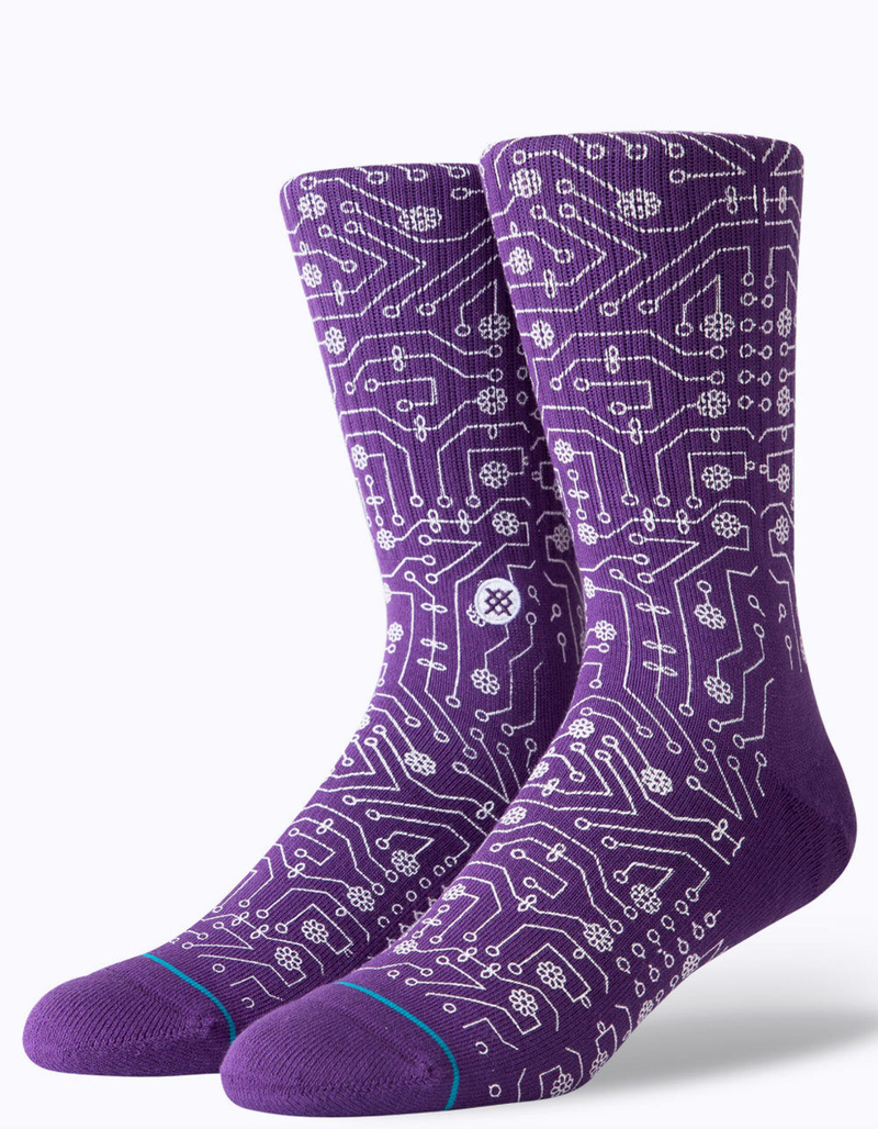 STANCE Connector Purple Mens Crew Socks image number 0