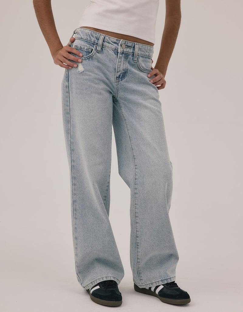 RSQ Girls Low Rise Wide Leg Jeans image number 1