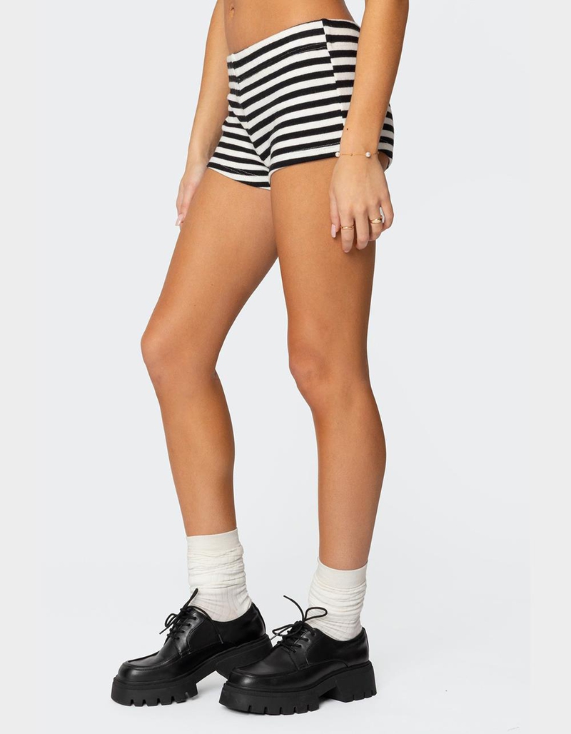 EDIKTED Hali Striped Knit Shorts image number 3