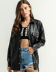 WEST OF MELROSE Night Walker Womens Vegan Leather Shacket image number 1