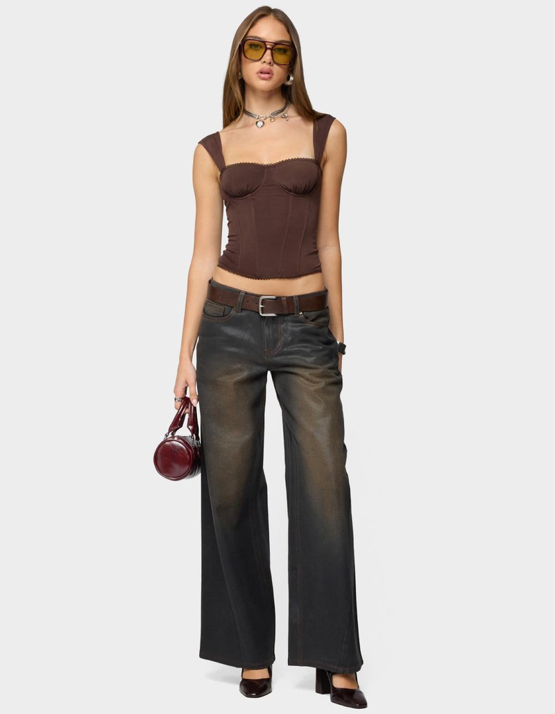 EDIKTED Marcella Wide Strap Corset image number 4