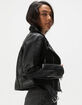 JJXX Jose Womens Faux Leather Biker Jacket image number 3