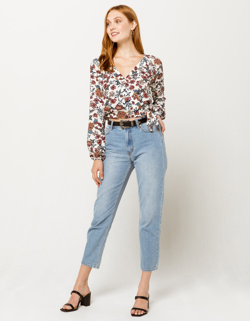 SKY AND SPARROW Boho Surplice Wrap Womens Top image number 3