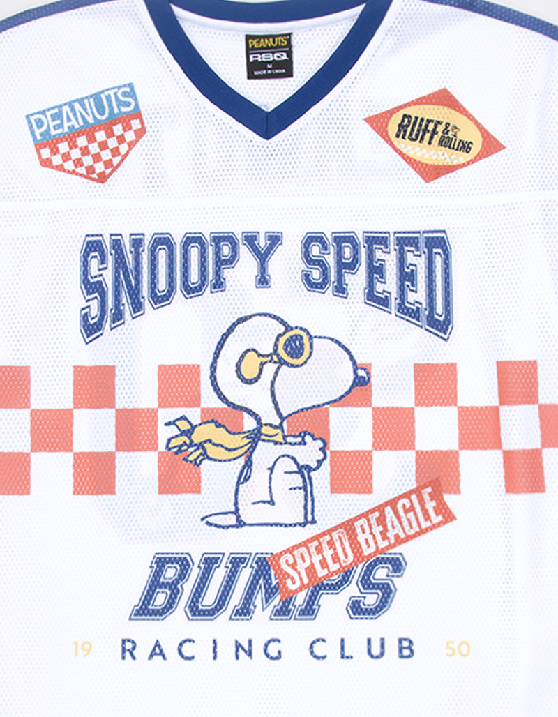 RSQ x Peanuts Mens Baggy Crop Mesh Racing Jersey image number 6