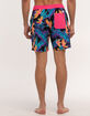 BLUE CROWN Neo Floral Mens 7" Swim Shorts image number 4