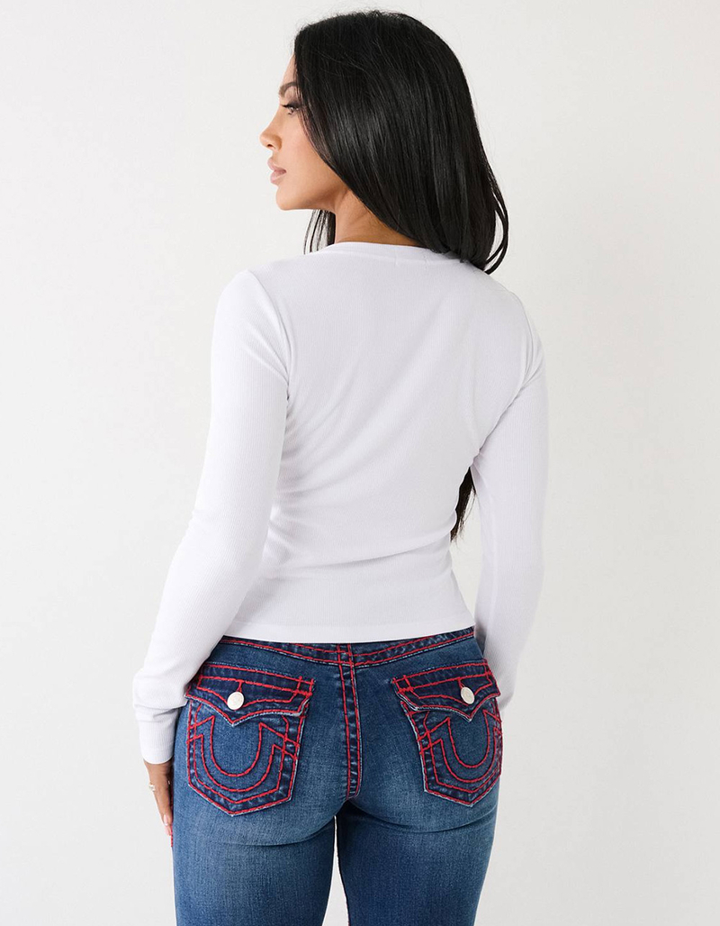 TRUE RELIGION Notch Logo Womens Long Sleeve Tee image number 3
